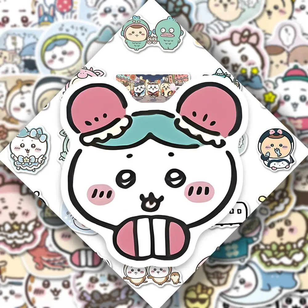 100 pezzi di adesivi Chiikawa Cartoon Hachiware carino decorazione della stanza custodia per cellulare fai da te conto a mano senza colla impermeabile