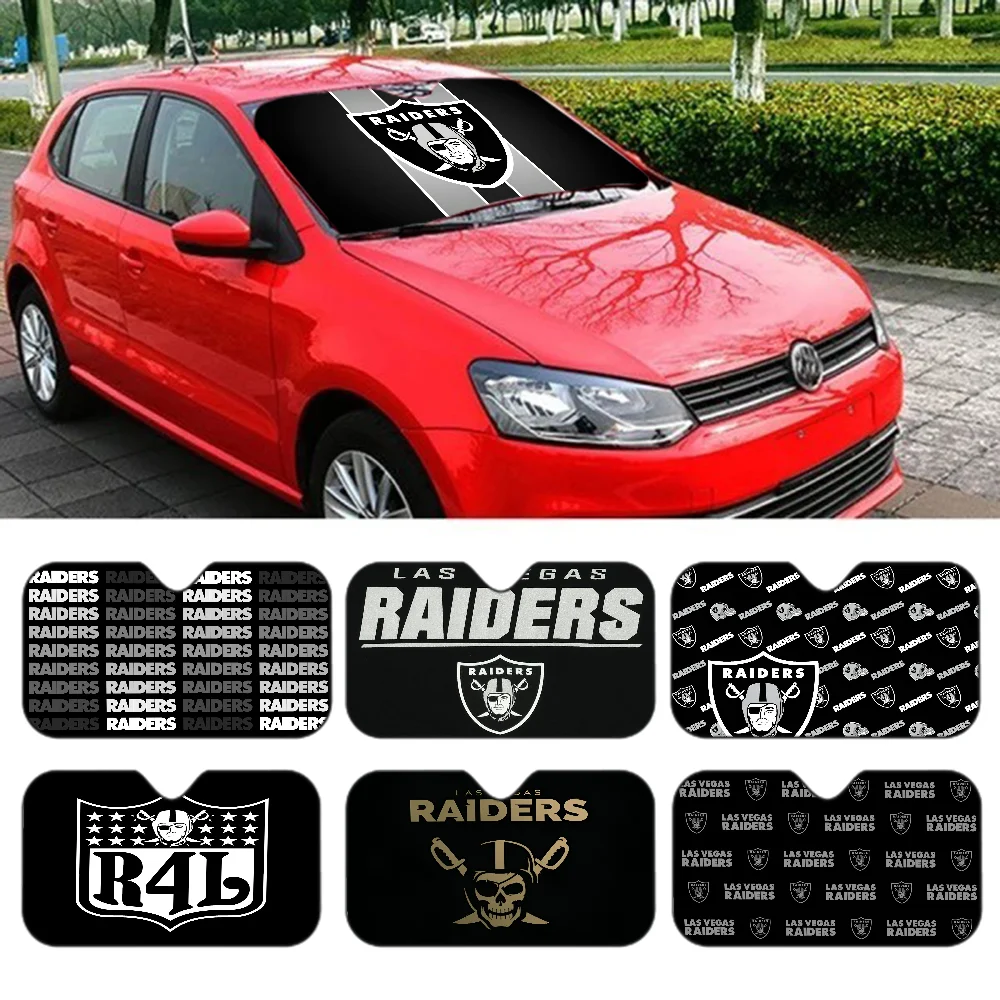 

R-Raiders Football Team Car Sun Shade Windshield Foldable Cute Funny Sunshade By Vincent for Car Truck SUV Blocks