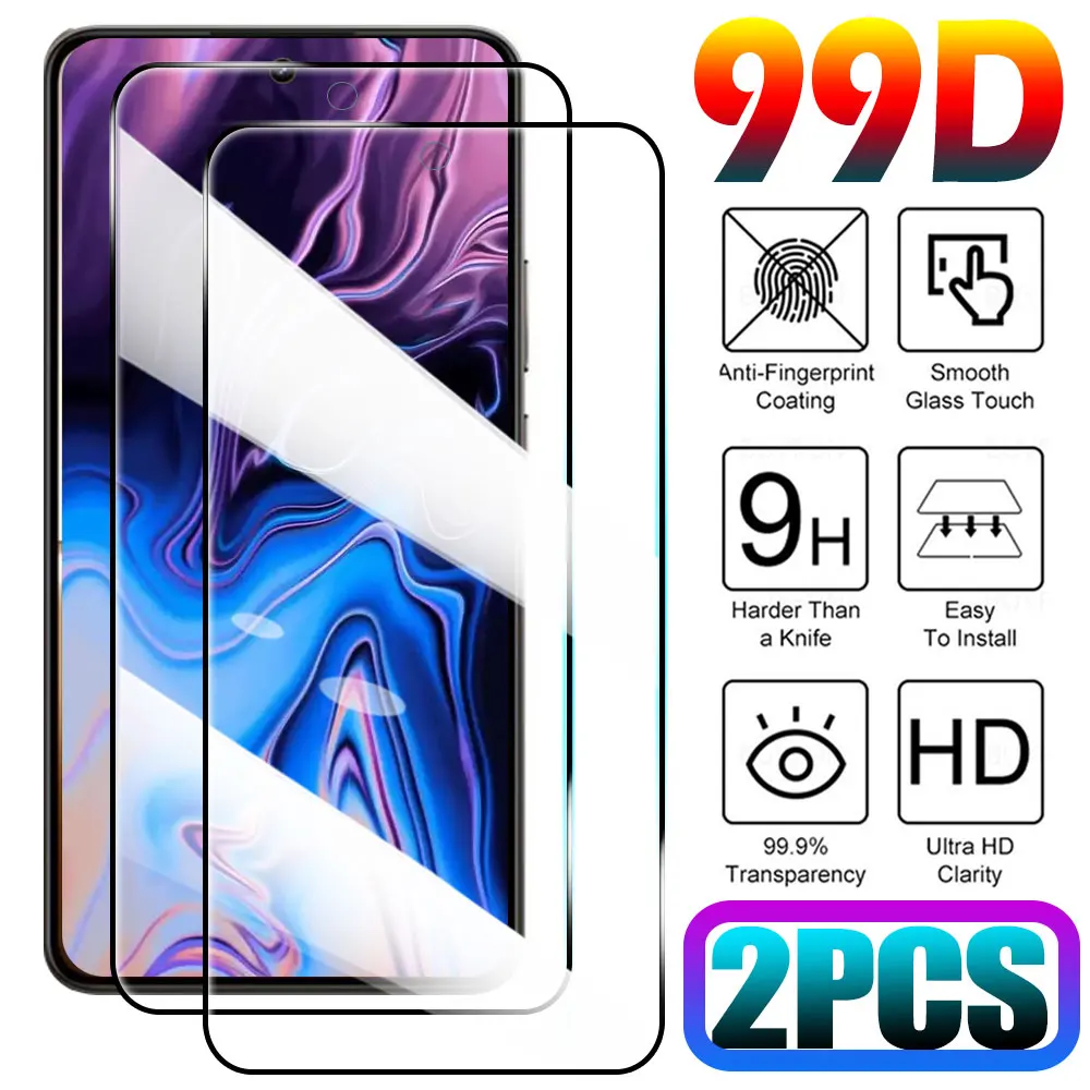 

2 шт. закаленное стекло 99D для Samsung Galaxy S25 S24 Ultra S23 FE HD Защитная пленка для экрана Samsung S22 S21 FE S20 Полное стекло