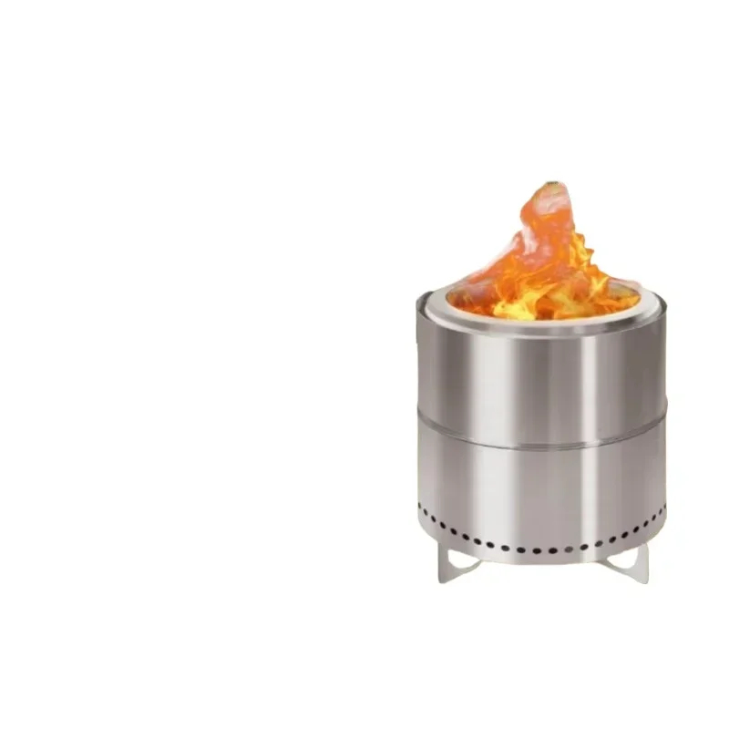 Smokeless fire pit patio campfire outdoor campfire pit portable fireplace stainless steel backyard garden picnic camping