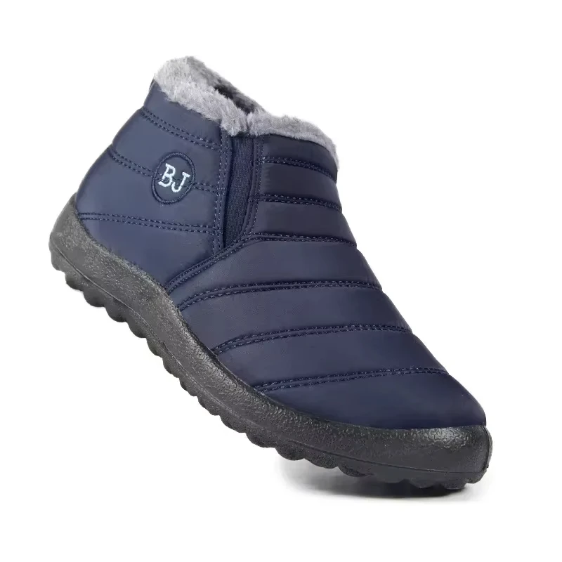 Winter Men'S Waterproof Snow Boots Plus Size Casual Ankle Boots Anti Slip And Warm Fur Men'S Shoes Plush