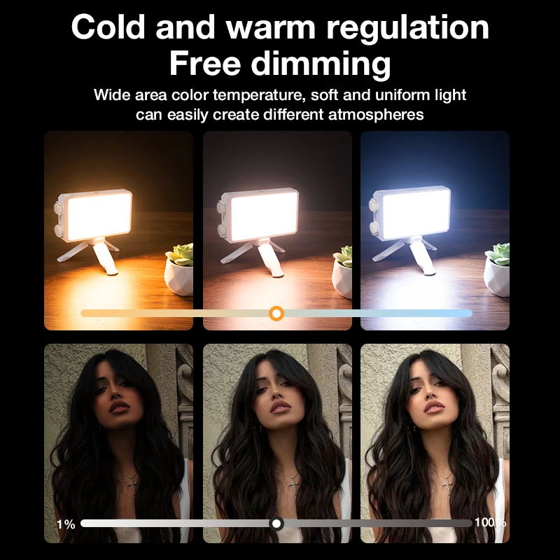 40W LED Camera Light Video Fill Lamp Dimmable 2500K-9000K CRI≥95 Portable DSLR Photography Lighting for Tiktok YouTube