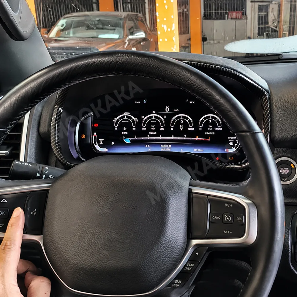 Для грузовиков Ram 1500 TRX / Ram 1500 2019-2026: Цифровая приборная панель LCD, виртуальный кокпит, дисплей 12.3 дюйма