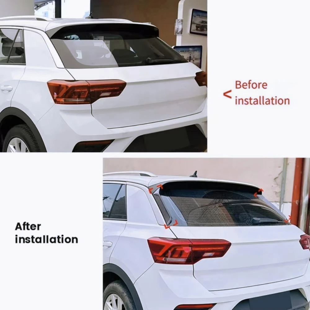 Z45-Car Rear Window Side Spoiler Canards Splitter for VW T-Roc 2017-2024 Rear Windshield Side Wing Trim Sticker