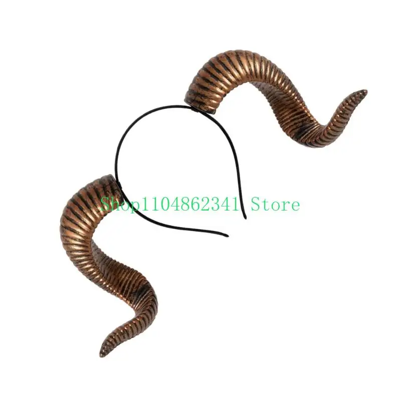 Afneembare geitenhoorn haarband hoofdaccessoire voor kostuum evenement toneelvoorstellingen carnaval feestbijeenkomst hoofdtooi