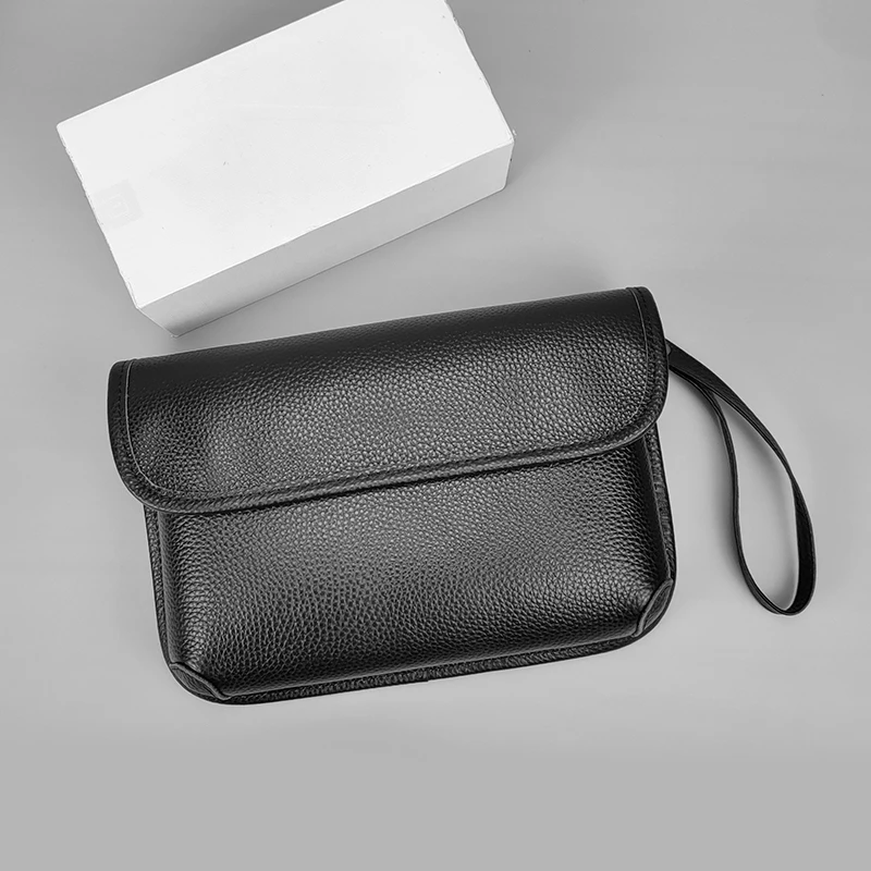 حقيبة كتف من الجلد الطبيعي للرجال حقيبة يد بمقبض حقيبة ساعي البريد حقيبة حمل متعددة للتنقل في الأعمال التجارية #5