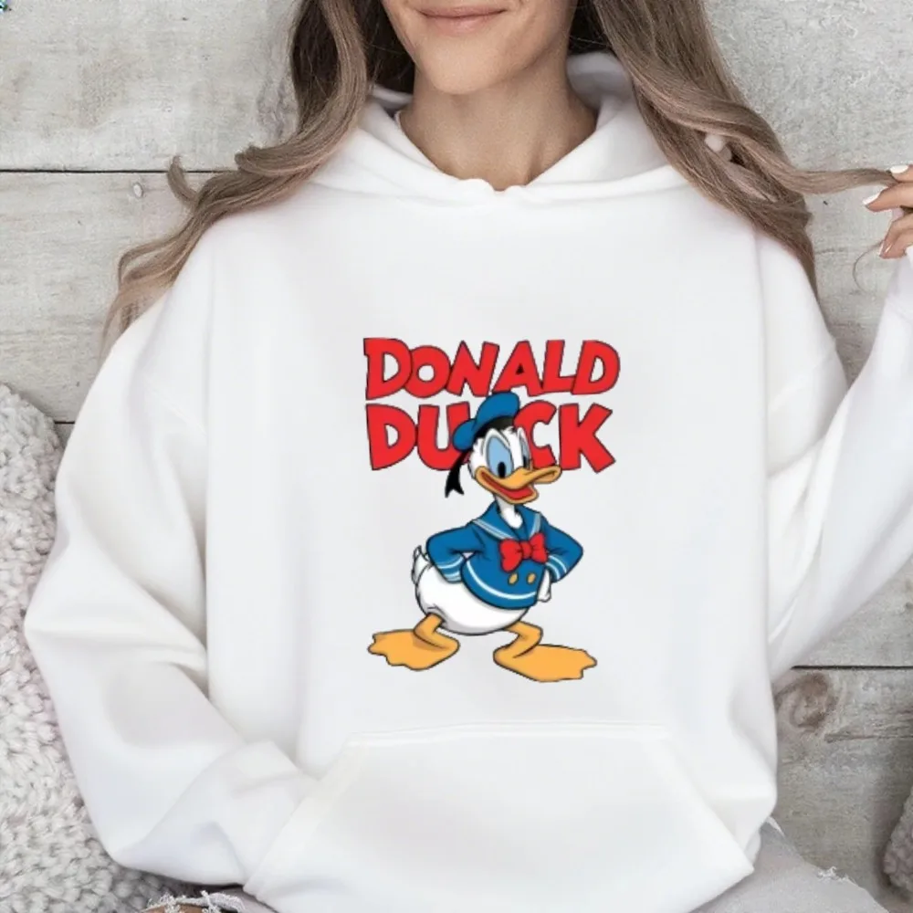 

Disney Donald Duck T-shirt, Red Printed Multi-color Hooded Sweatshirt, A Fashionable American Brand Casual Multi-functional Top