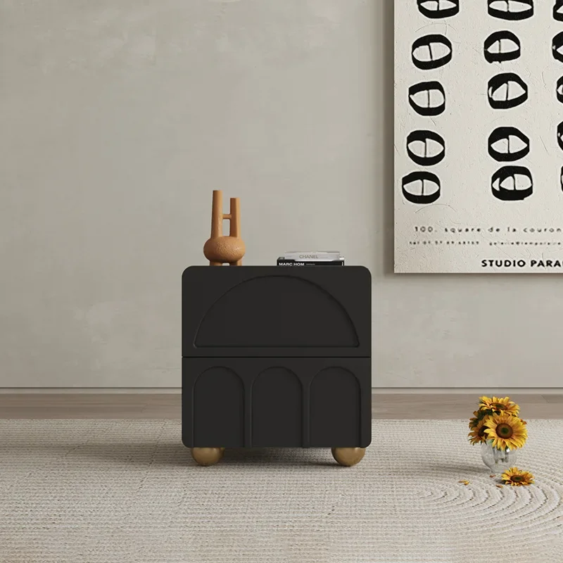 Modern Simple Small Apartment Bedroom Storage Cabinet Style Ins Locker Style Mushroom Shape Bedside Table