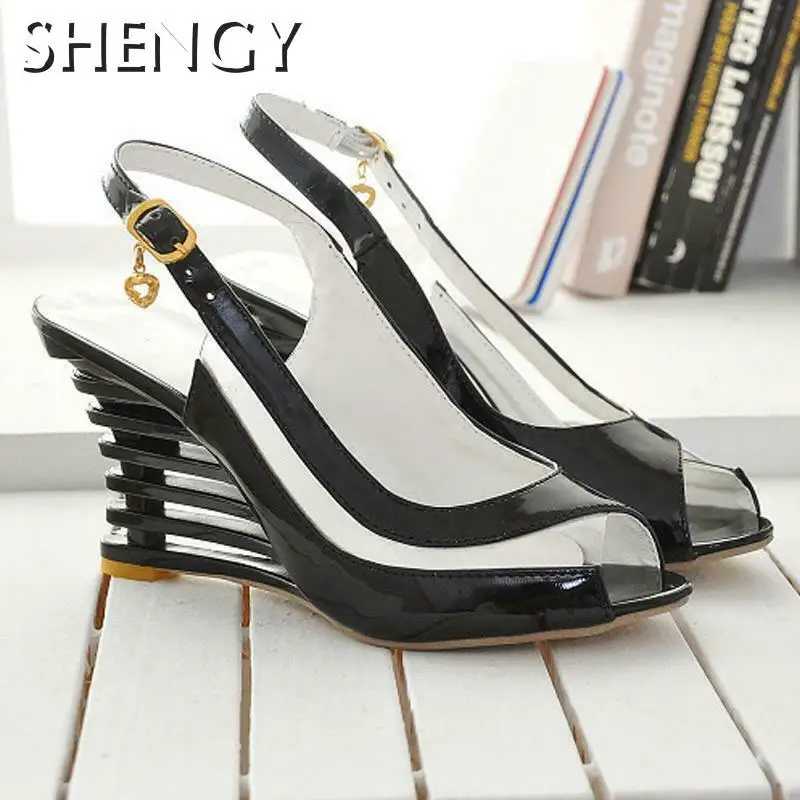 2023 Women Sandals Wedges Fashion Peep Toe Comfort High Heels Wear-Resistant Gladiator Ladies Pumps Office Wedding Sandalias