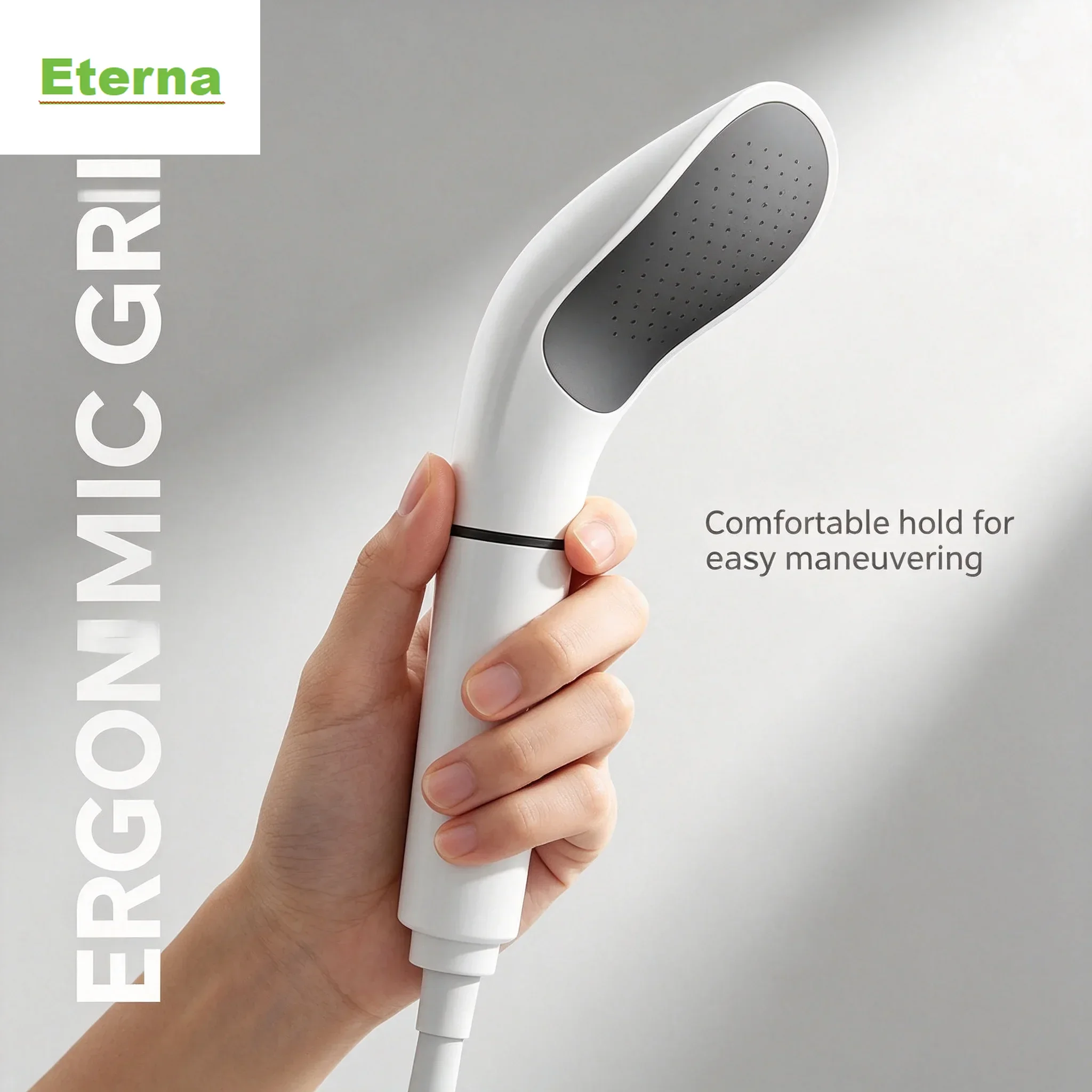 Precision Nozzle Handheld Shower Head Anti-Clog Spray Nozzles Comfort Grip for Daily Shower Massage in Apartments & Houses