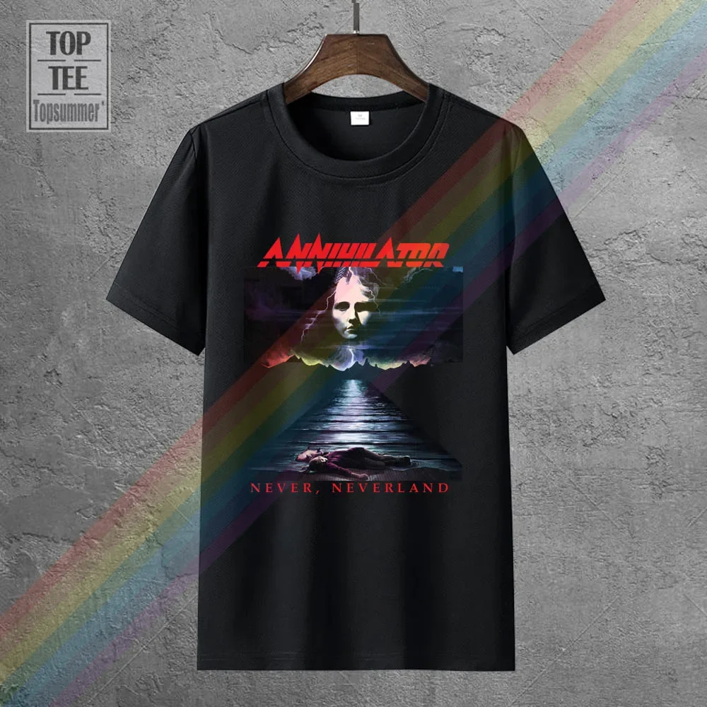 Annihilator Black T Shirt Never Neverland Shirts Summer Short Sleeve Novelty