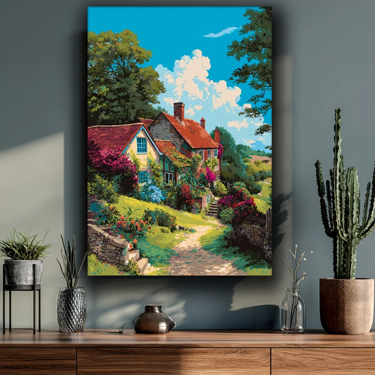 

500/1000/1200/2000PCS Puzzle Grassland Hut Jigsaw Modern Home Decor Family Interactive Gift Birthday and Holiday Gifts