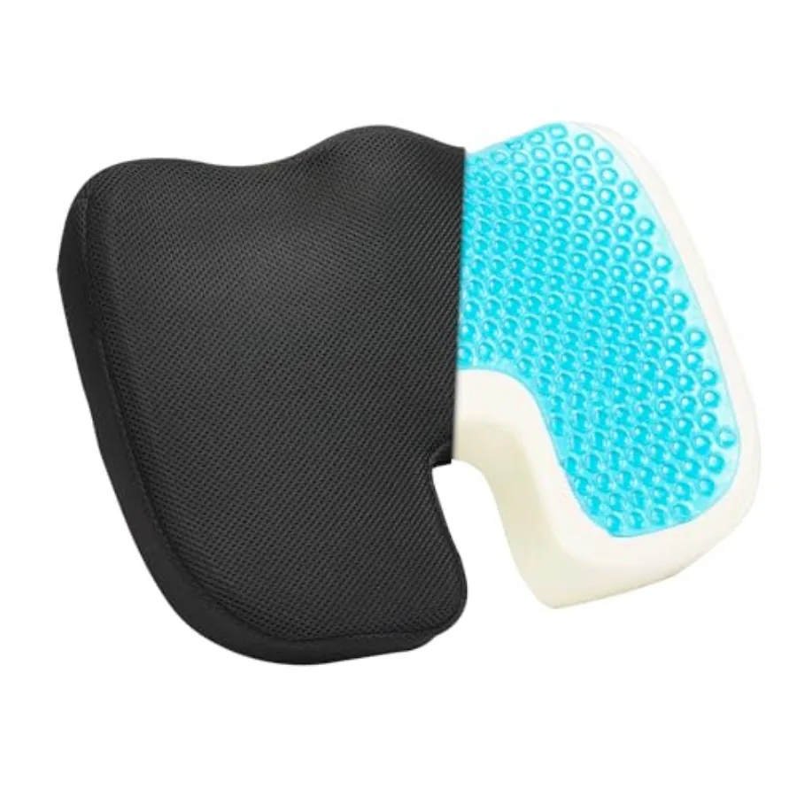 

Охлаждающий гель для подушки сиденья + подушка для сиденья из пены с эффектом памяти, облегчение давления, подушка для сиденья инвалидной коляски с вырезом в форме США, съемный чехол, светильник