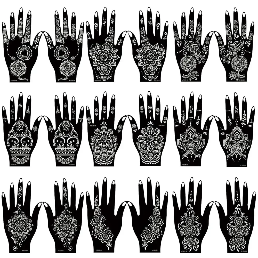 

Henna tattoo kit temporary tattoo template, finger henna tattoo sticker india temporary tattoo sticker
