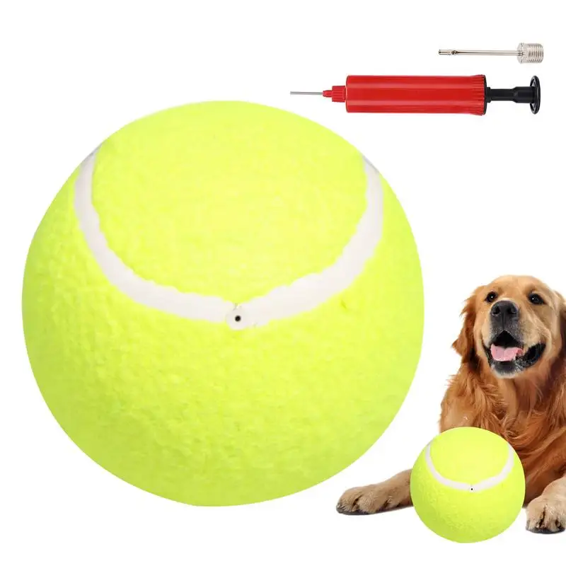 Dog Tennis Balls Large Dog Ball Oversized Tennis Balls Dog Interactive Toy Funny Kids Play Balls with Pump & Needle Puppy Ball