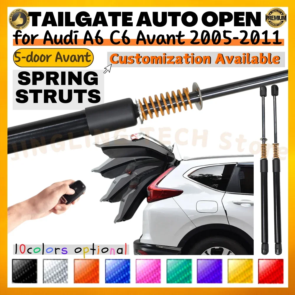

Qty(2) Trunk Struts with Spring for Audi A6 C6 Avant 2005-2011 W/O Power Liftgate Rear Tailgate Lift Supports Shock Absorbers
