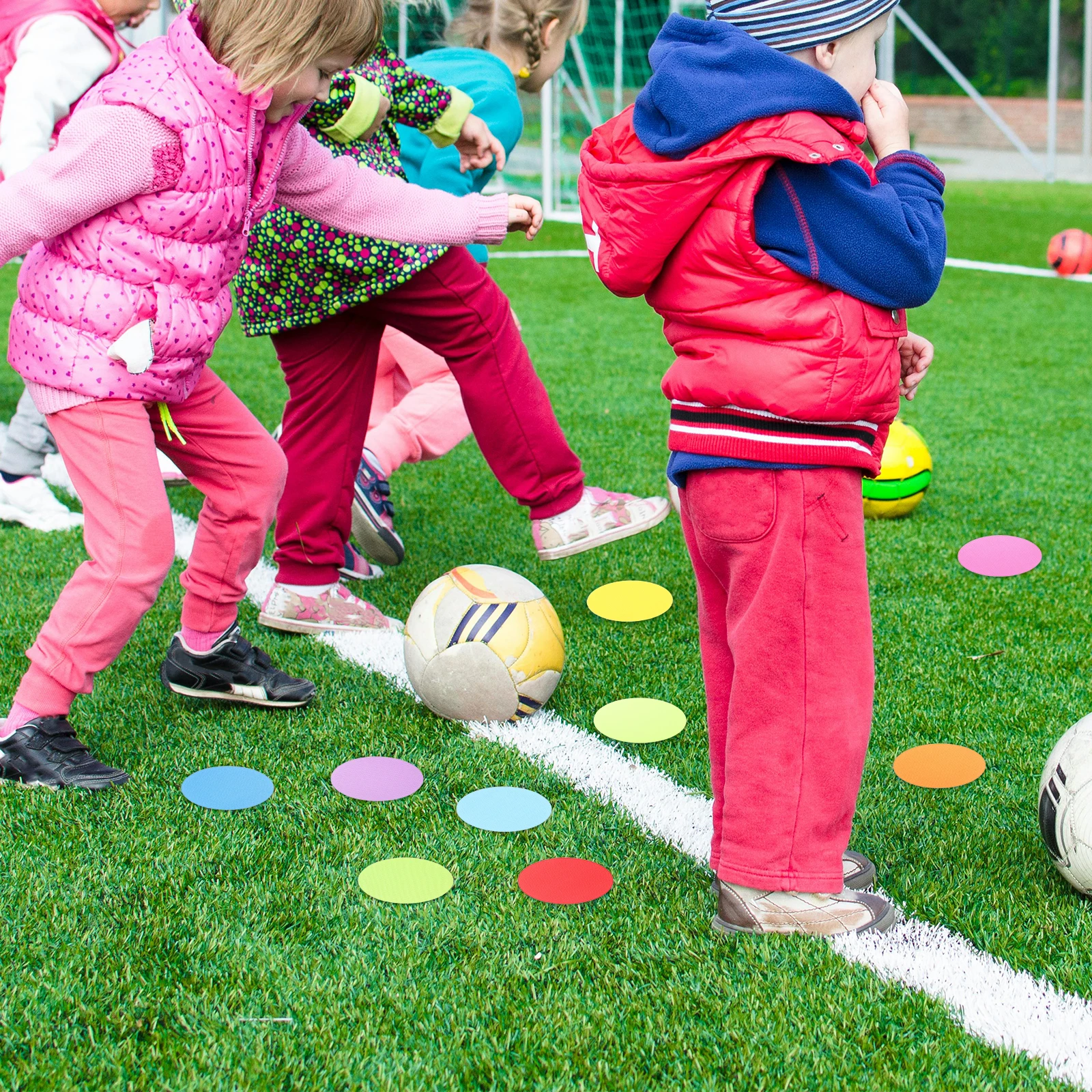 

36 Pcs Classroom Carpet Children's Training Positioning Stickers Dots for Spot Markers Rugs