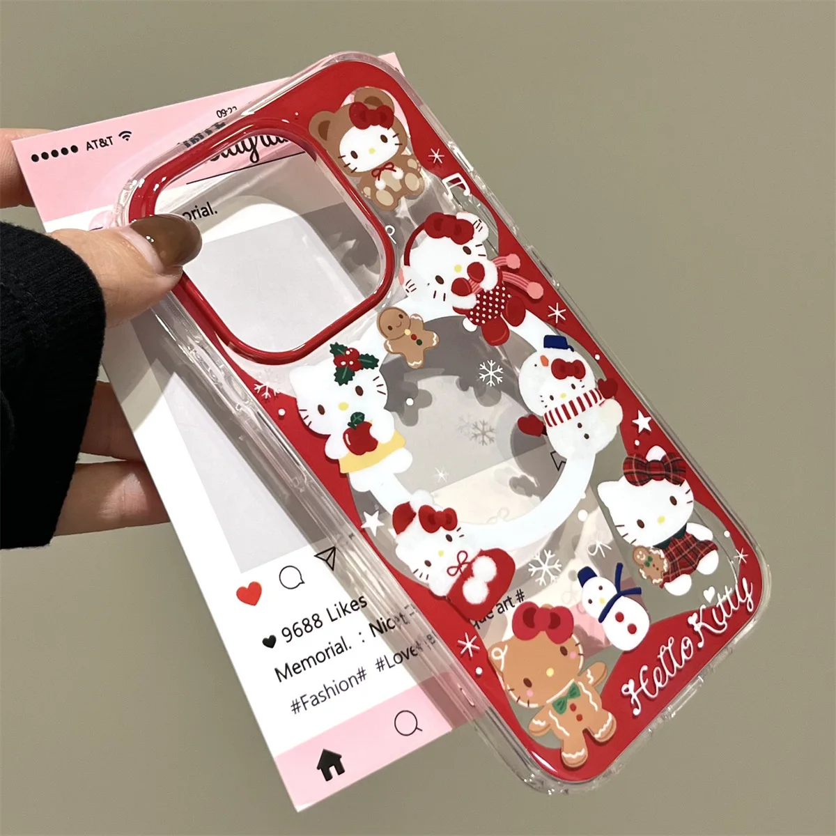 حافظة مغناطيسية لعيد الميلاد ندفة الثلج هالو كيتي Magsafe لهاتف سامسونج جالاكسي Z Flip 7 6 5 S25 S24 S22 S23 Ultra Plus S24FE