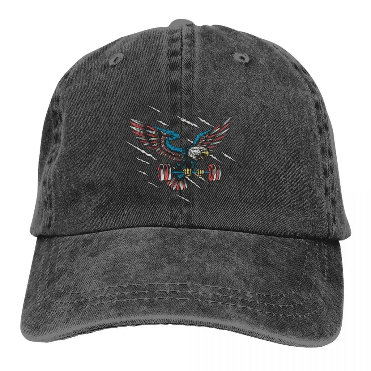 

Eagle Barbell Baseball Caps Peaked Cap Weightlifting Gym Sun Shade Hats for Men