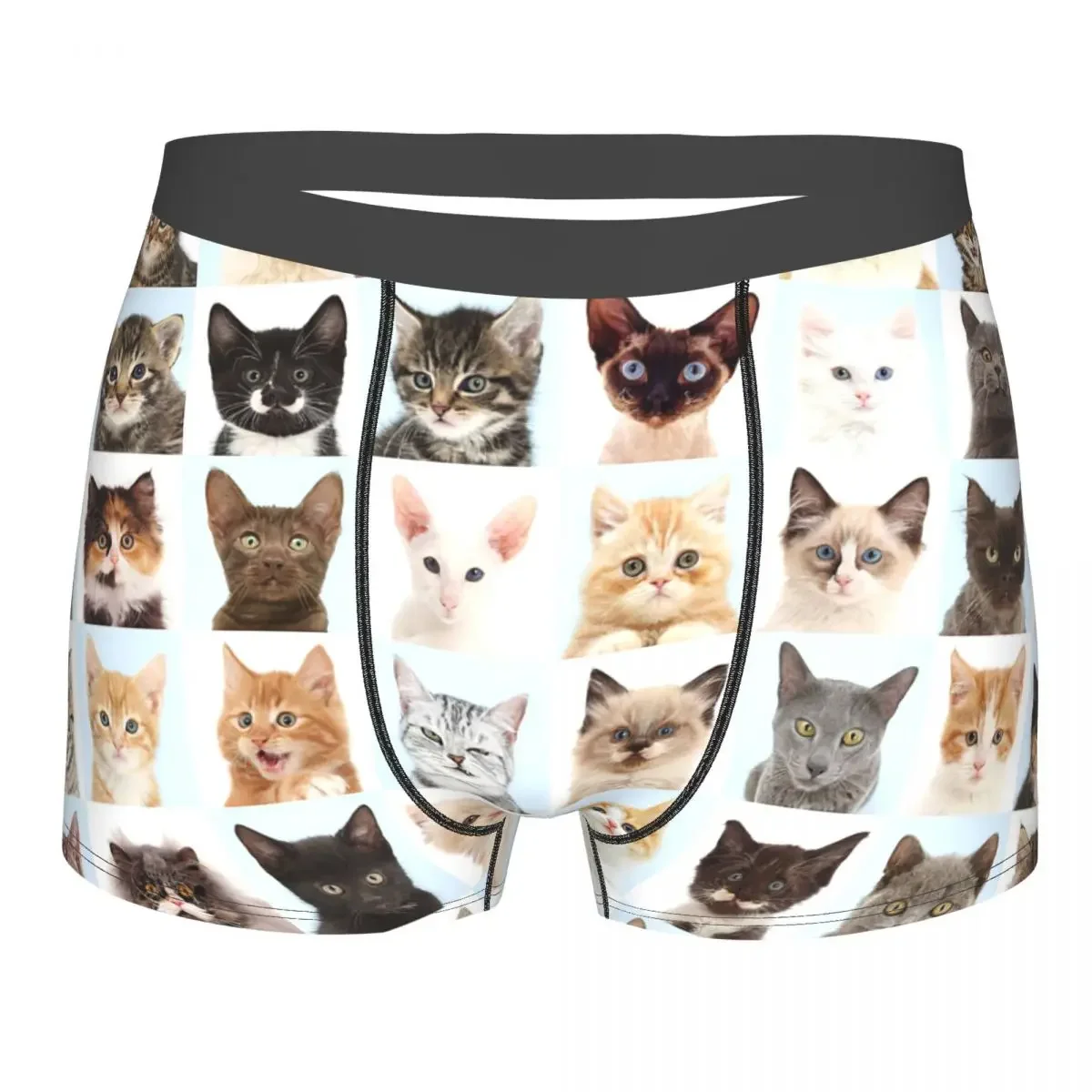 Cats Or Chess Underpants Breathbale Panties Male Underwear Print Shorts Boxer Briefs