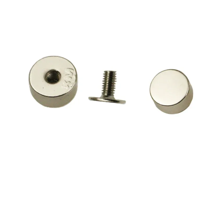 10/20/50 Stück Meetee 10 mm flache Schraube, Taschenzubehör für Hanbag-Bodenstecker, Schrauben, Nieten, DIY-Näh-Hardware, Fuß-Nagelschnallen