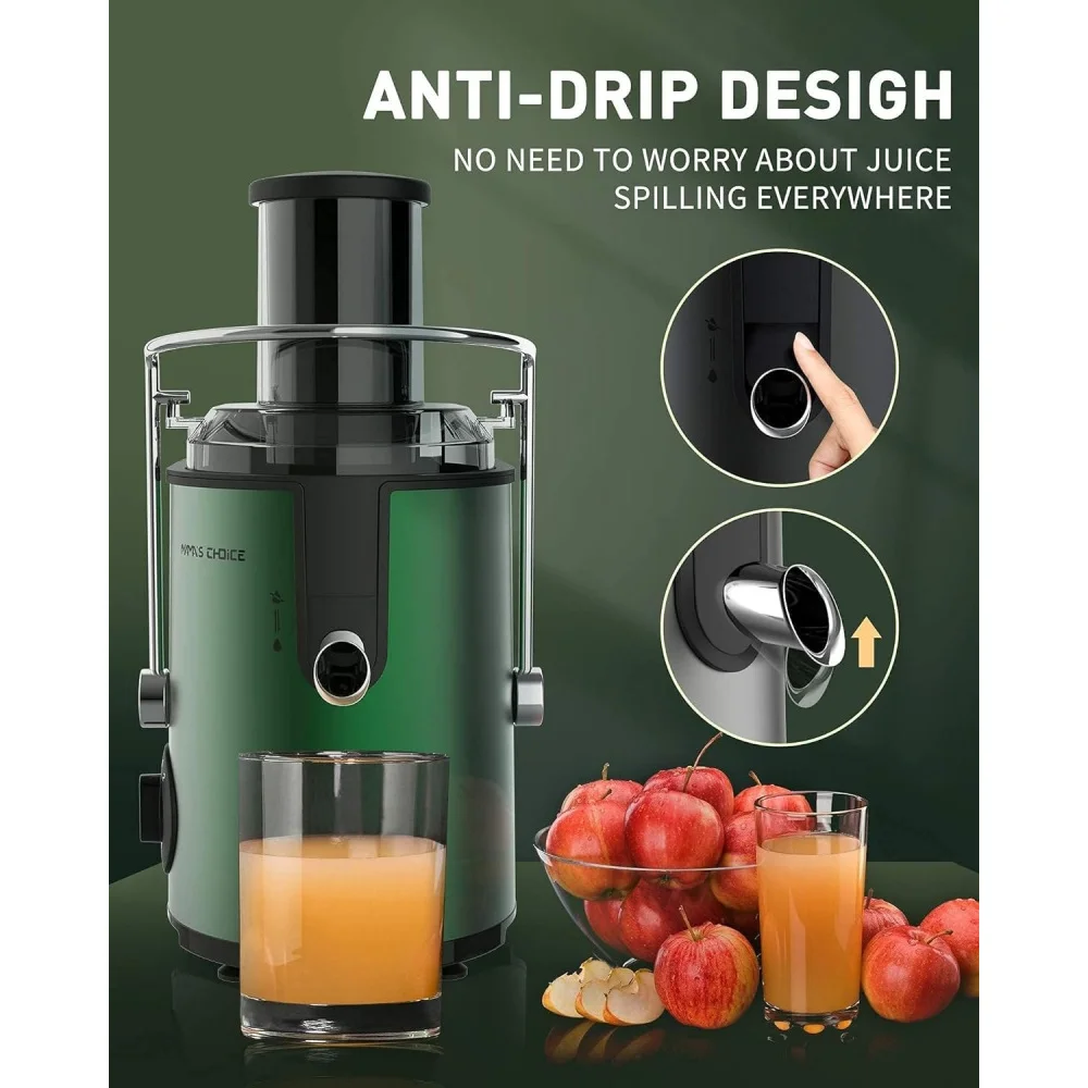 SiFENE Juicer Machine, High-Efficiency Centrifugal Juicer Extractor Maker with Wide 3.2” Feed Chute, 1000W Peak Power Motor for