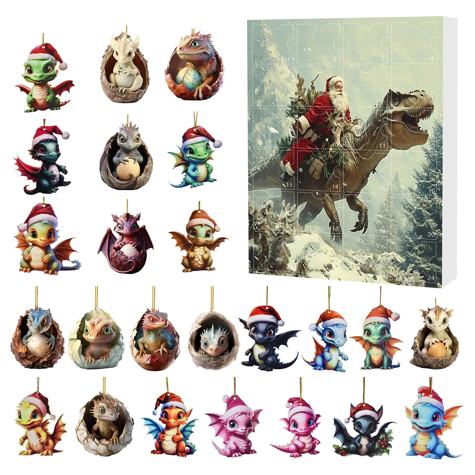 

Christmas 2024 Holiday Advent Calendar Advent Calendar Collectible 2d Funny Animal Set Commemorative Collectible Home Decor