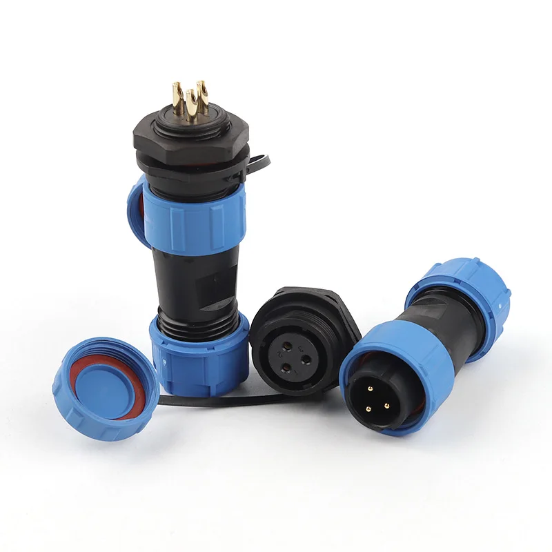 

SP17 Electric Waterproof Connector 2/3/4/5/7/9 Pin IP68 Rear Nut Cable Plug Socket Aviation Solder Type Connector