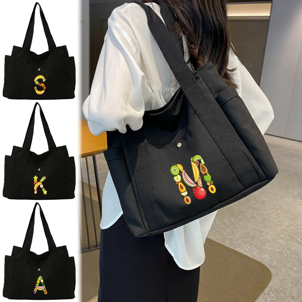 

Холщовая сумка на одно плечо, серия фруктов, складные сумки для покупок, дорожная сумка для хранения на открытом воздухе, сумка высокого качества