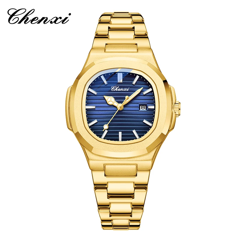 CHENXI Watches For Woman Gold Fashion Clock Stainless Steel Quartz Waterproof Date Luminous Women's Wristwatch Dress Accesories