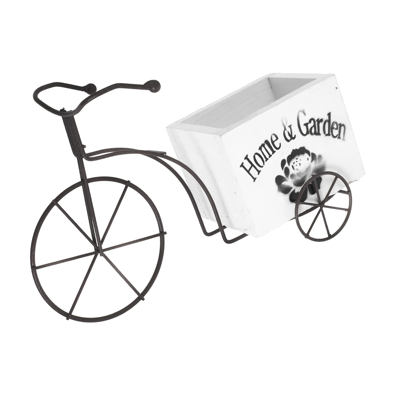 

Wooden Flower Box Large White Durable Design Decorative Craft Planter Box Creative Floral Container for Home Decor