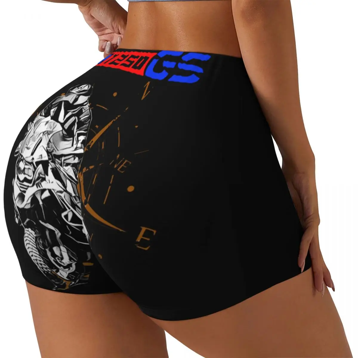 Custom Motorcycle R1200 GS Adventure Volleyball Biker Gym Shorts Women's Athletic Workout Yoga Shorts