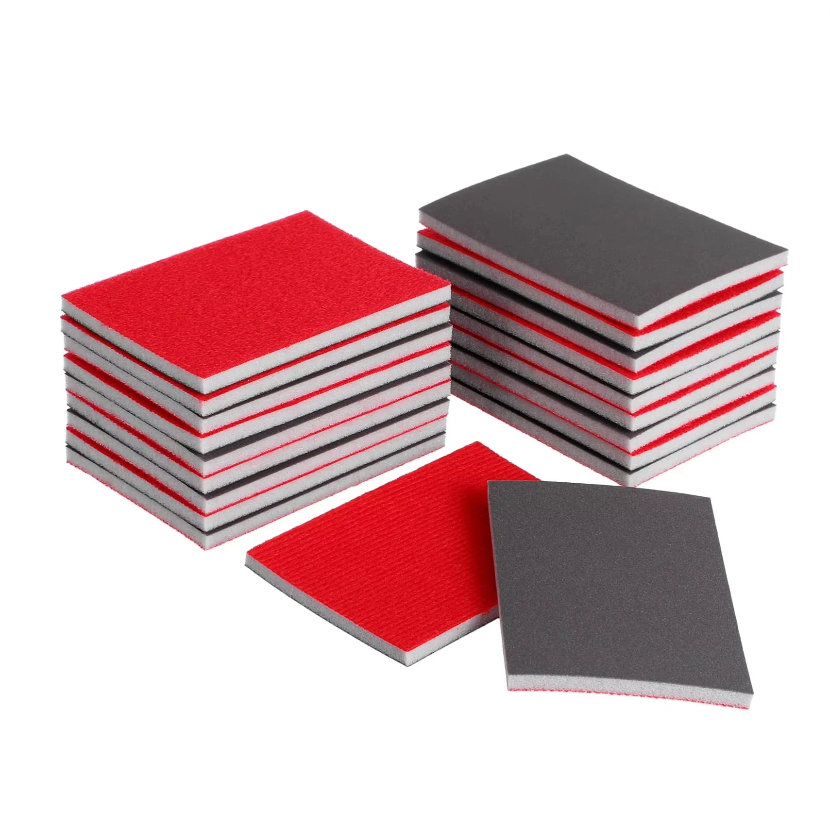20pcs Sanding Sponge 7*10cm Soft Foam Sand Block Assorted Wet Dry Sandpaper for Model Drywall Metal Wood Furniture Polishing