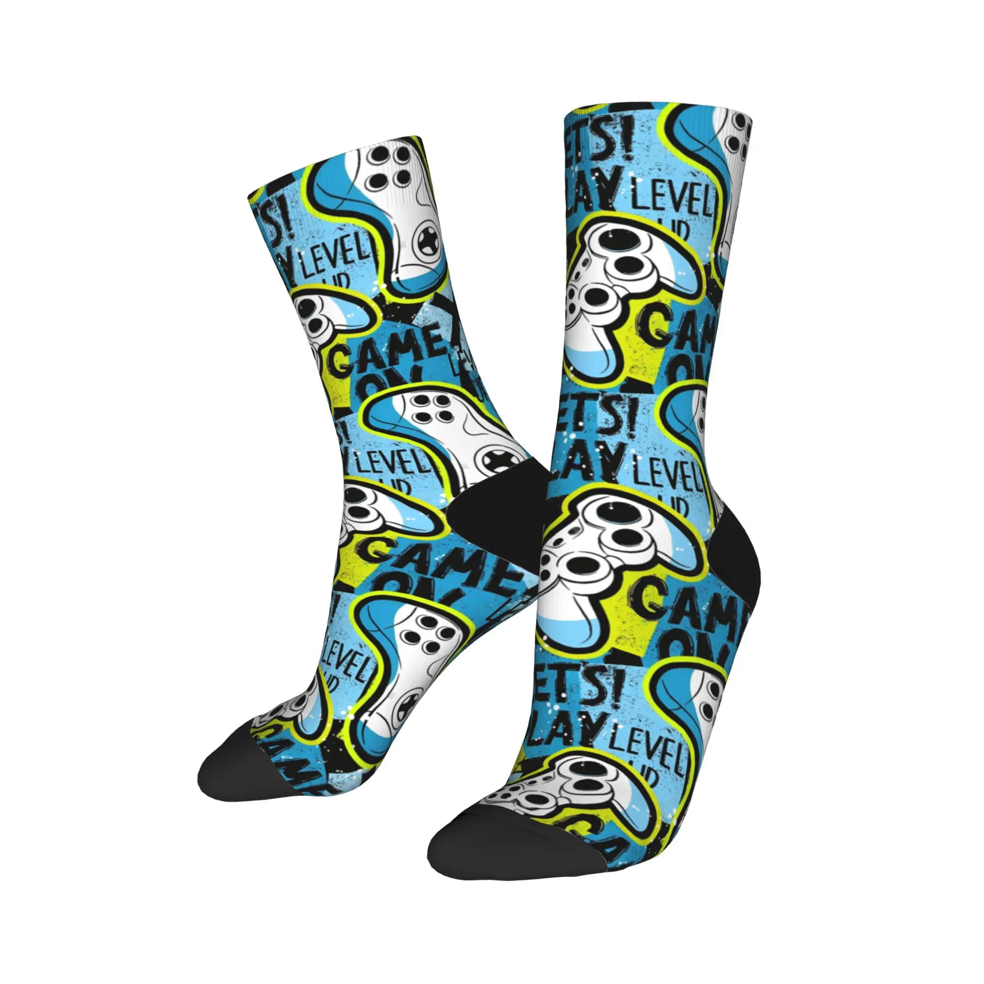 

Красочные игровые игровые контроллеры, спортивные носки, полиэстеровые носки для женщин и мужчин, нескользящие