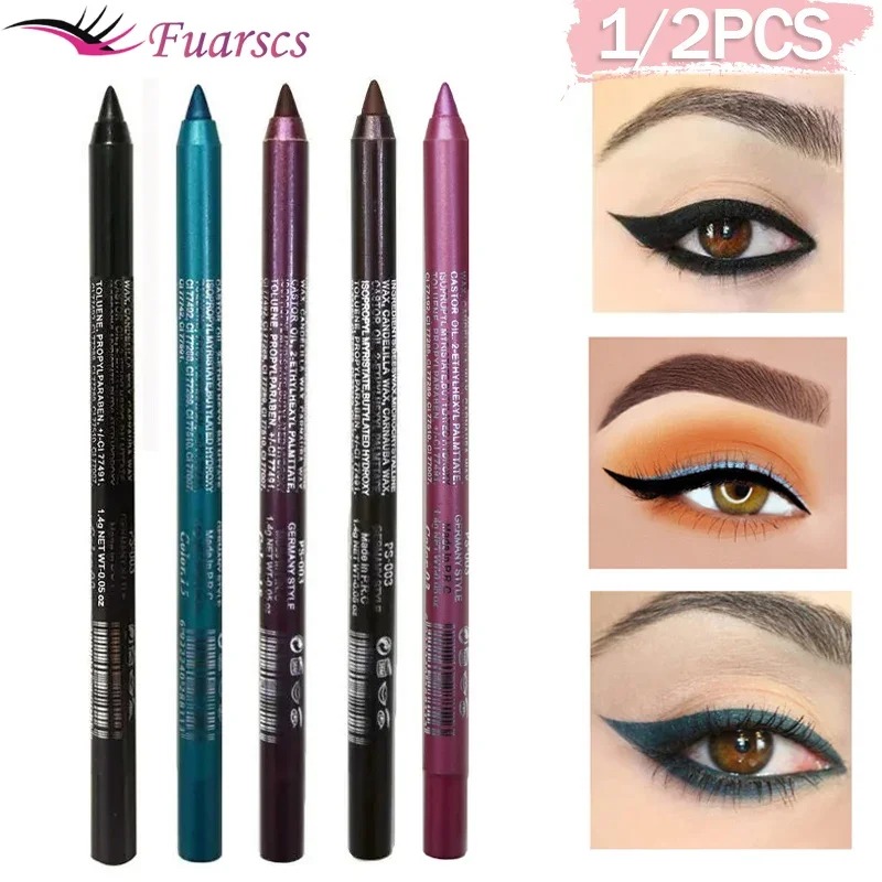 6 Color Long-lasting Eyeliner Pencil Waterproof Pigment Green Brown eyeliner Pen Women Color Eye Makeup Cosmetics Color Eyeliner