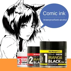 Japanese Comic Ink Drawing Waterproof / Anti-alcohol High-gloss Hook Line Quick-drying White Ink Illustration Hand-painted