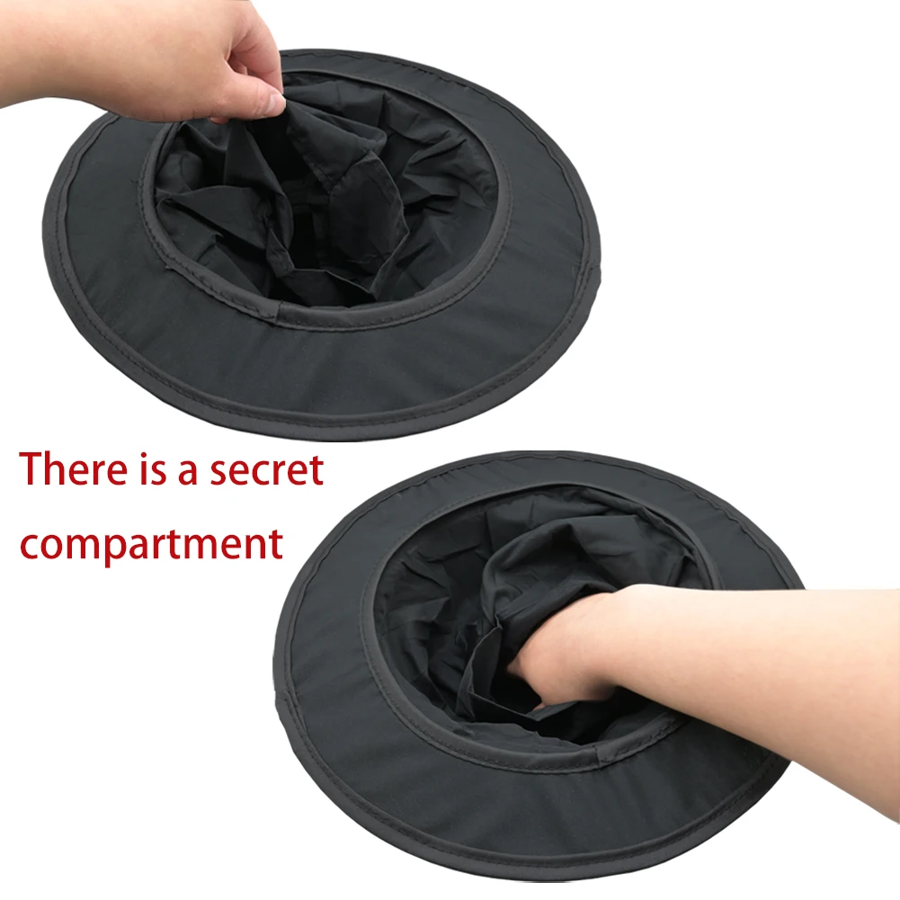 Black Folding Magic Top Hat Magic Tricks Anything Appears from Empty Hat Stage Magic Professional Magic Props for Beginner