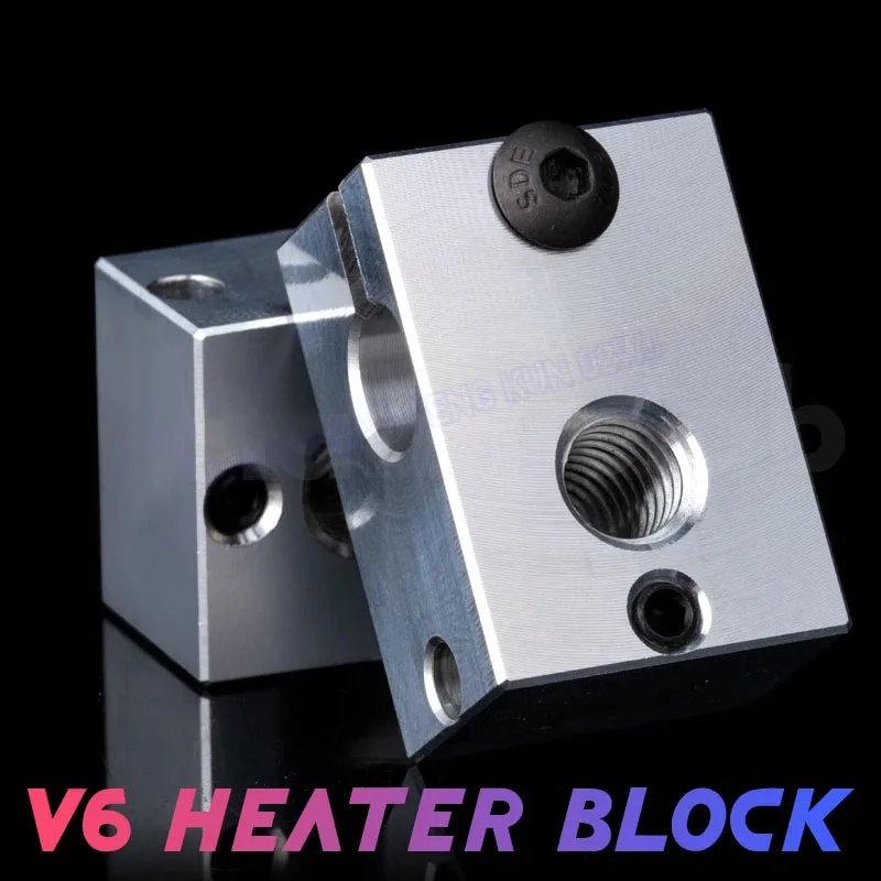 New 3D Printer Parts V6 Heater Block For Sensor Cartridges For V6 HOTEND Compatible With PT100 Sensors