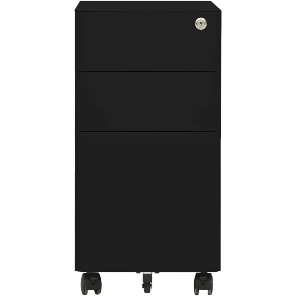 File Cabinet Black Steel File Cabinet Rectangular Modern