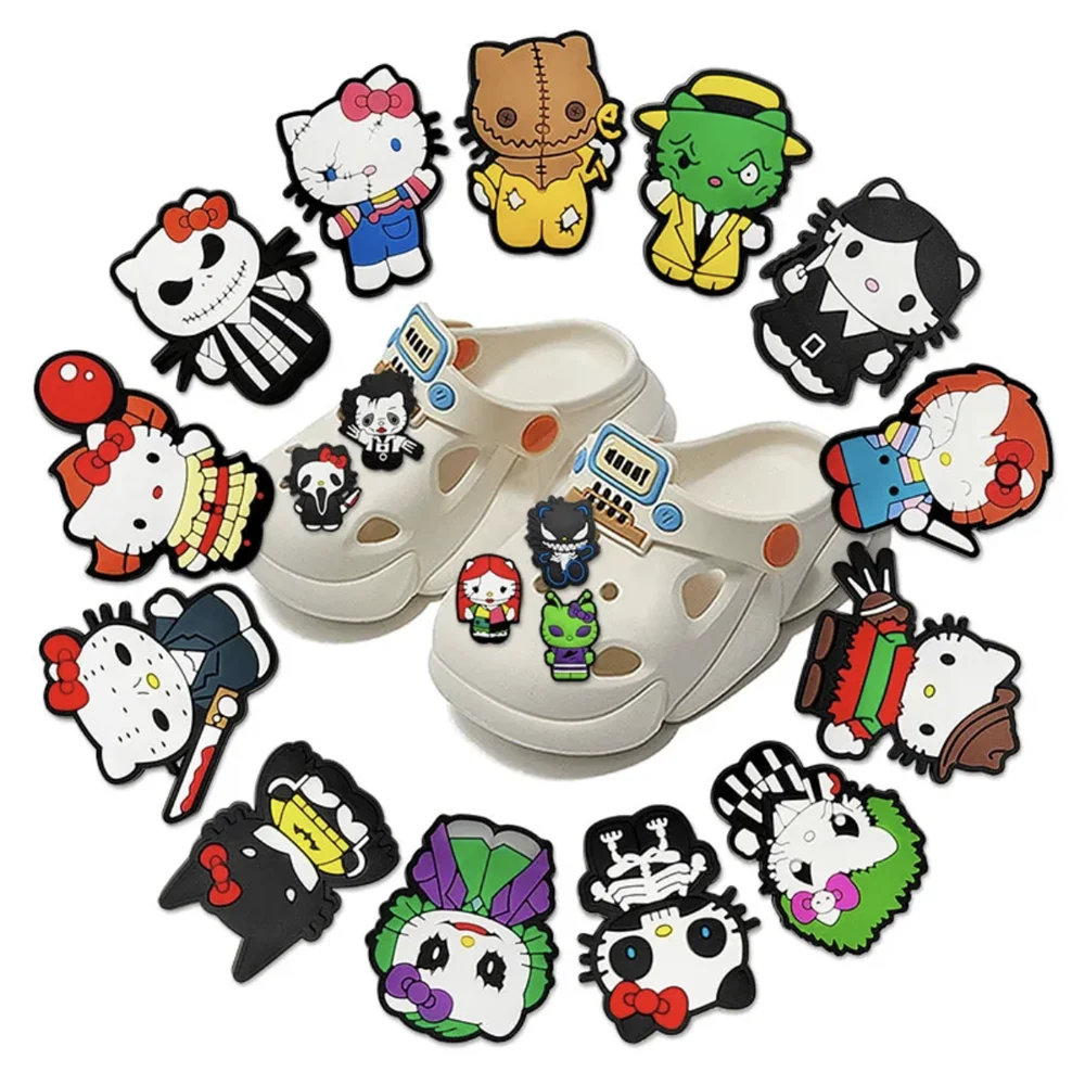 Zufällige 30-100 Stück Sanrio-Serie Schuh-Charms für Clogs, Sandalen, Schuhdekorationen, Zubehör, Schnallen für Weihnachts- und Geburtstagsgeschenke – Detail 10