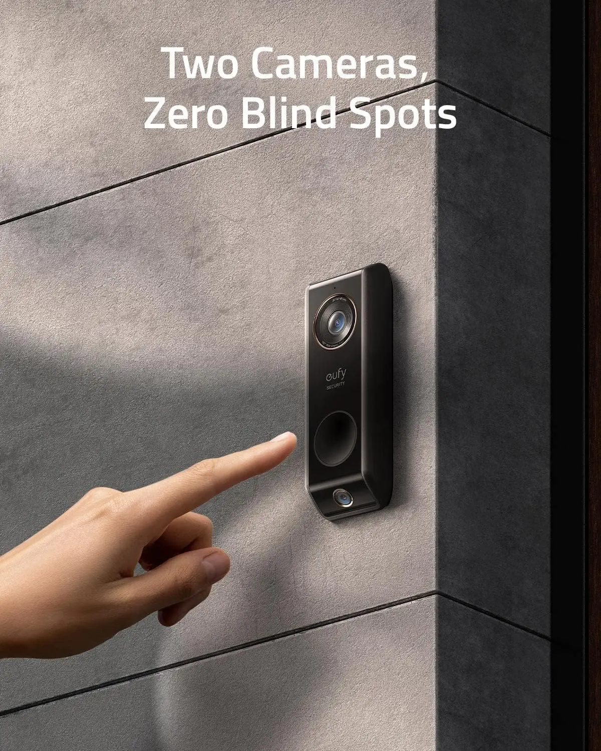 Wired Video Doorbell Security Camera, 2K HDR, Dual Camera, with Chime, Package Delivery Monitoring, No Monthly Fee, 16-24V 30VA, Base Station Not Supported, Motion-Only Alerts