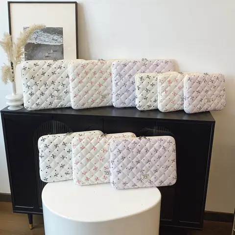 1 st blommig quiltad laptopväska 11 tum/13 tum/15 tum datorväska skyddande fodral laptopfodral datorsurfplatta fodral väska 8 best sales anteckningsboksväska - №5