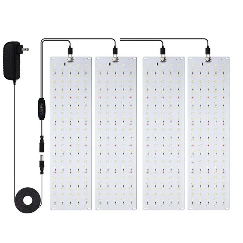 

Лучший комплект из 4 светодиодных фитоламп полного спектра с регулировкой яркости и таймером для выращивания растений под шкафом, для комнатных растений, с вилкой стандарта США