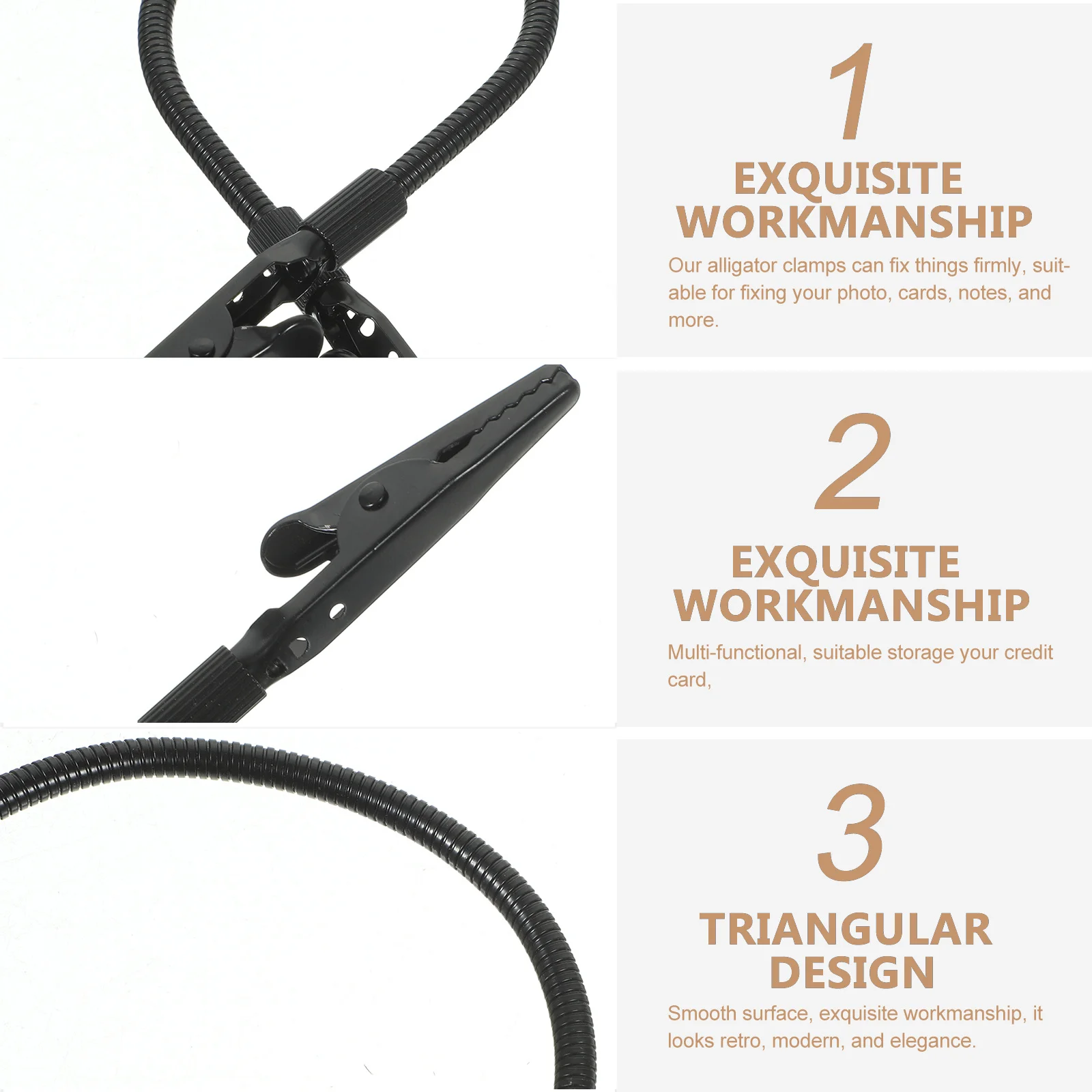 

3pcs Soldering Tool Flexible Wire Holder Single-Hand Operation Welding Assistant Metal Clamps Diy Craft Projects Folder Label