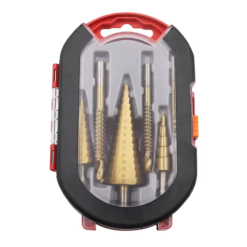 Bits Multifunctional Serrated Slotted Woodworking Twist Drill Bit Set Triangle Steps