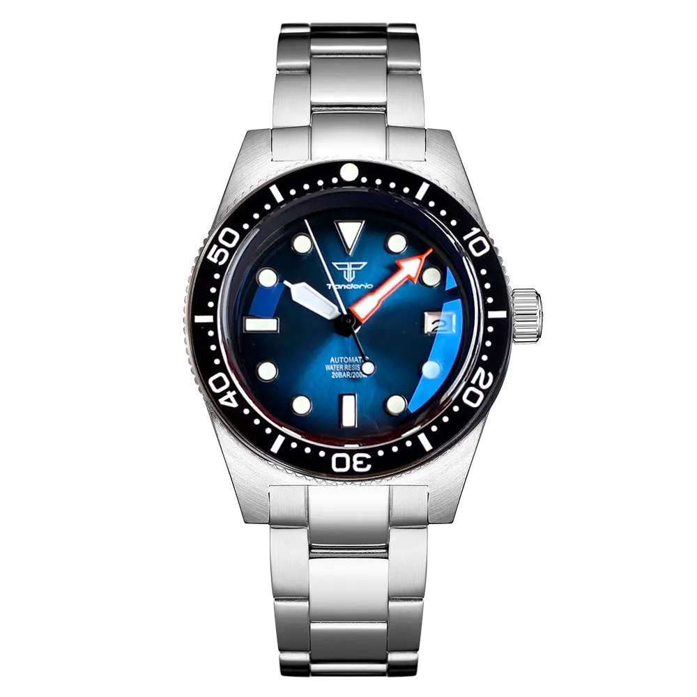 

Tandorio Automatic Diver Watch for Men NH35A Movt AR Coating Double Bow Sapphire Crystal 300m Waterproof 30ATM Date 41mm reloj