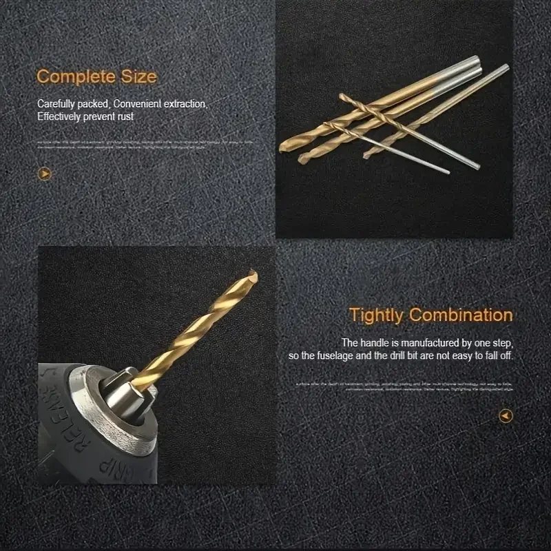 مستقيم عرقوب تويست مجموعة لقمة مثقاب التيتانيوم المغلفة عالية السرعة الصلب HHS الخشب البلاستيك الألومنيوم القاطع أداة نجارة 50 قطعة