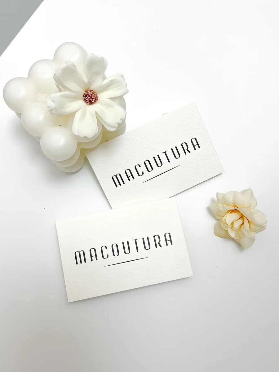 Letterpress Custom Luxury Cotton Paper Name Cards, Bespoke Single-Sided Debossed Business Cards, High-End Professional Branding