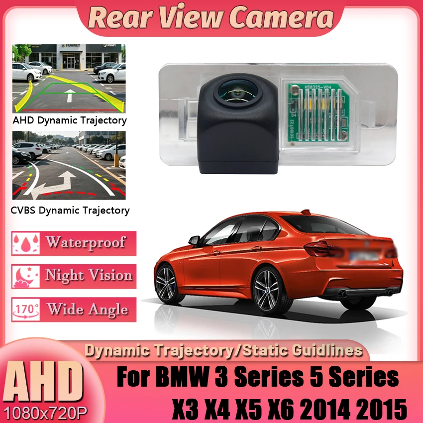 170° HD CCD Car Rear View Reverse Camera With Rectifier For BMW 3 Series 5 Series X3 X4 X5 X6 2014 2015 Waterproof Backup Camera