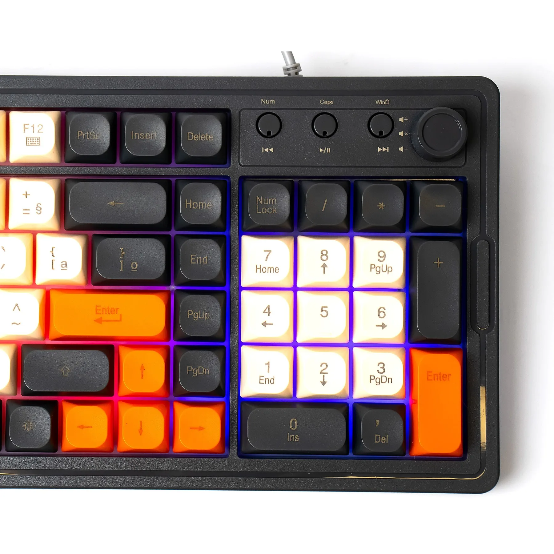 KEEDI-TEC814 USB LED Membrane Controller Volume Mouse Gamer Keyboard Kit